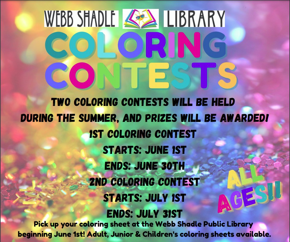 SUMMER COLORING CONTEST Webb Shadle Public Library