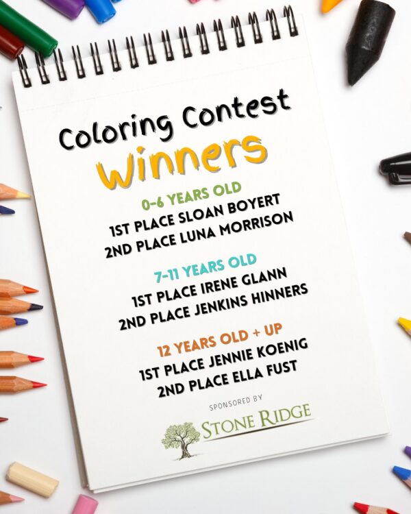 JULY COLORING CONTEST WINNERS – Webb Shadle Public Library