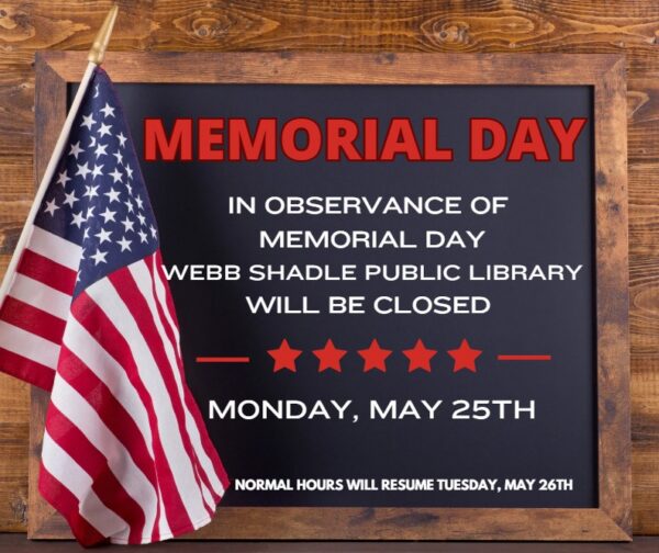 Events for May 2026 – Webb Shadle Public Library
