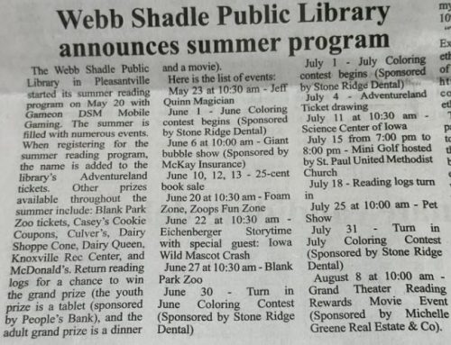 Look what we spotted in the Marion County Express under Pleasantville Community News!